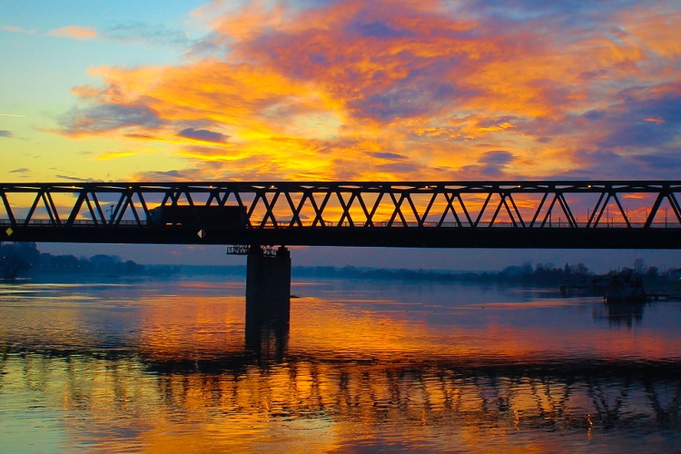 Most i Sava, zalazak, 15.11.2023. 