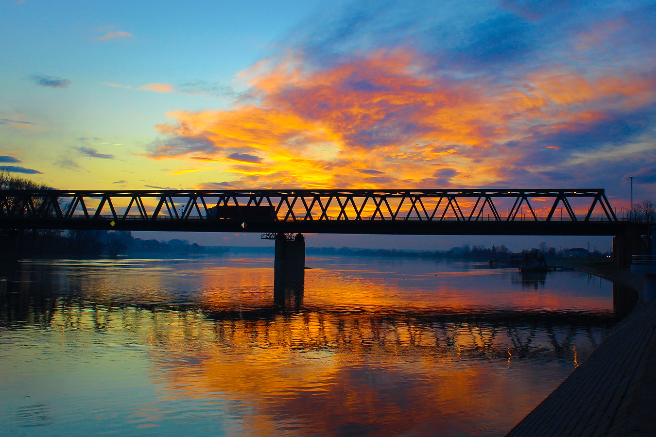 Most i Sava, zalazak, 15.11.2023. 