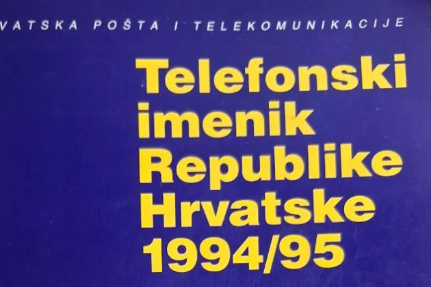 Hrvatski Telekom 1994:  Prvi Imenik nove Hrvatske 